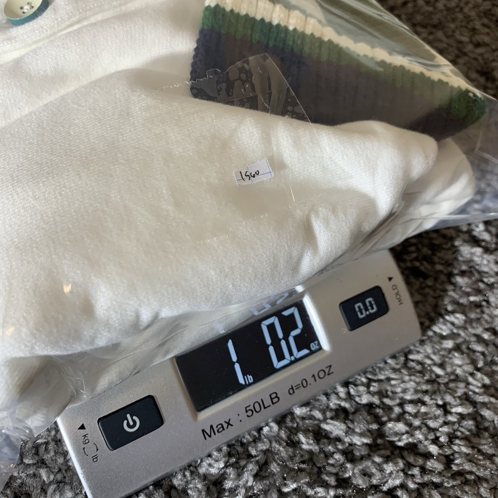 Tory Burch White Polo Sweatshirt with‎ Green and Blue Accents - Picture 9 of 9